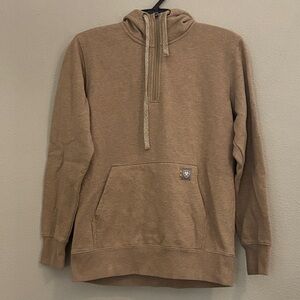 Ariat Tan 1/4 Zip Hoodie Size Medium